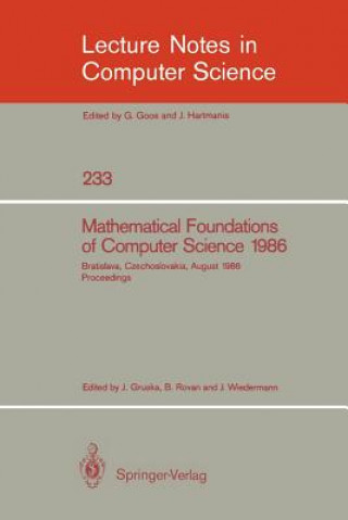 Buch Mathematical Foundations of Computer Science 1986 Josef Gruska