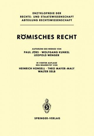 Kniha Romisches Recht ( 4th Ed ) Paul Jörs