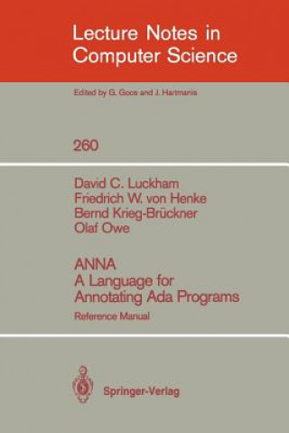 Buch ANNA A Language for Annotating Ada Programs David Luckham
