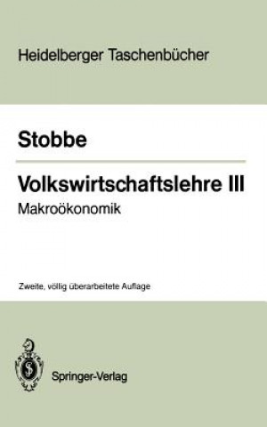 Książka Volkswirtschaftslehre III Alfred Stobbe