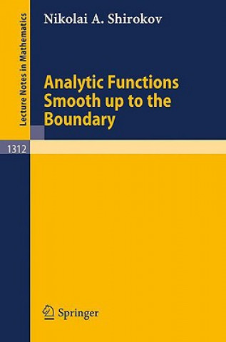 Könyv Analytic Functions Smooth up to the Boundary Nikolai A. Shirokov