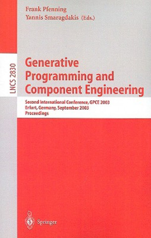 Knjiga Generative Programming and Component Engineering Frank Pfenning