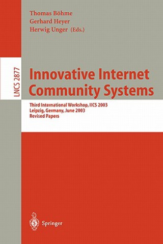 Buch Innovative Internet Community Systems Thomas Böhme