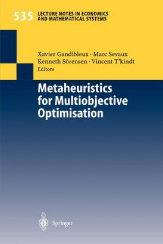 Livre Metaheuristics for Multiobjective Optimisation X. Gandibleux