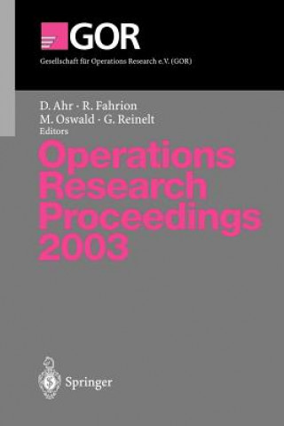 Könyv Operations Research Proceedings D. Ahr