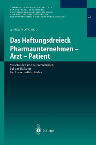 Книга Das Haftungsdreieck Pharmaunternehmen - Arzt - Patient A. Koyuncu
