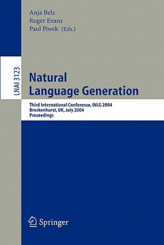 Könyv Natural Language Generation Anja Belz