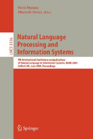 Livre Natural Language Processing and Information Systems Farid Meziane