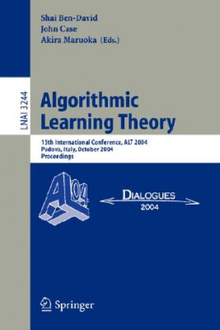 Book Algorithmic Learning Theory Shai Ben-David