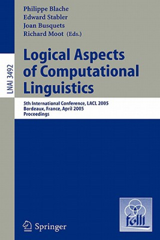 Kniha Logical Aspects of Computational Linguistics Philippe Blache