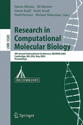 Könyv Research in Computational Molecular Biology Satoru Miyano