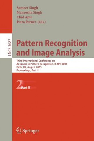 Kniha Pattern Recognition and Image Analysis Sameer Singh