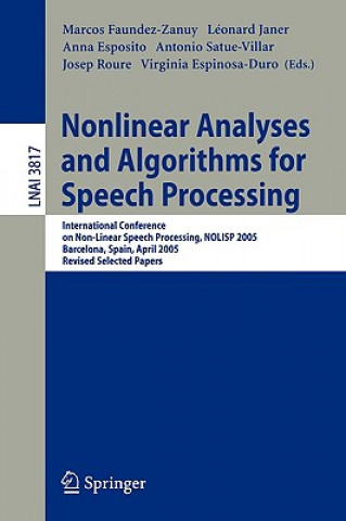 Carte Nonlinear Analyses and Algorithms for Speech Processing Marcos Faundez-Zanuy