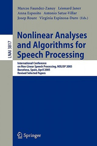 Buch Nonlinear Analyses and Algorithms for Speech Processing Marcos Faundez-Zanuy