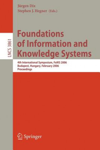 Livre Foundations of Information and Knowledge Systems Stephen J. Hegner