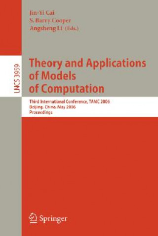 Kniha Theory and Applications of Models of Computation Jin-Yi Cai