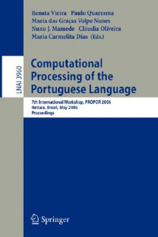 Kniha Computational Processing of the Portuguese Language Renata Vieira