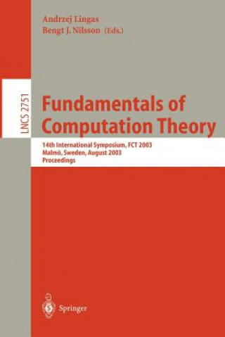 Książka Fundamentals of Computation Theory Andrzej Lingas
