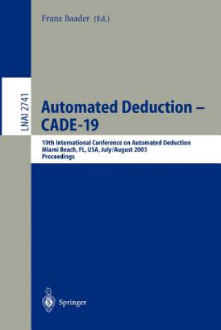 Könyv Automated Deduction - CADE-19 Franz Baader