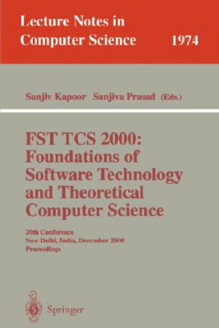 Könyv FST TCS 2000: Foundations of Software Technology and Theoretical Science Sanjiv Kapoor