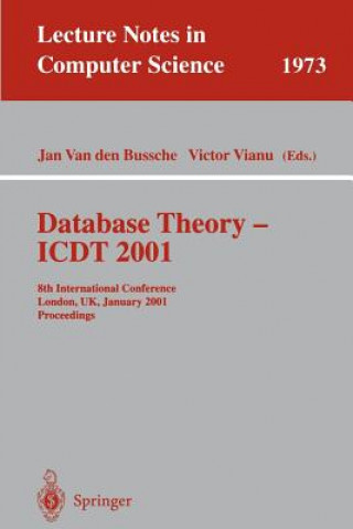 Könyv Database Theory - ICDT 2001 Jan van den Bussche