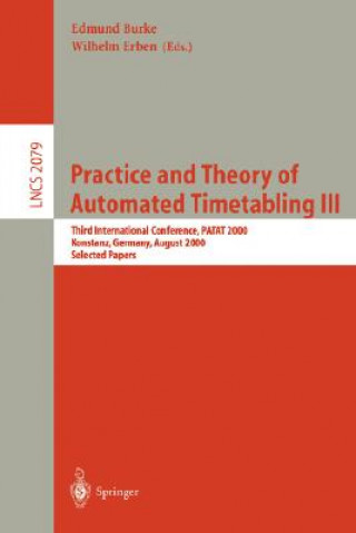 Kniha Practice and Theory of Automated Timetabling III Edmund Burke