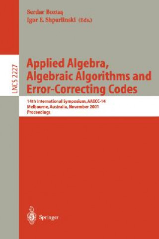 Kniha Applied Algebra, Algebraic Algorithms and Error-Correcting Codes Serdar Boztas