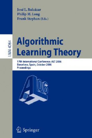 Carte Algorithmic Learning Theory José L. Balcázar