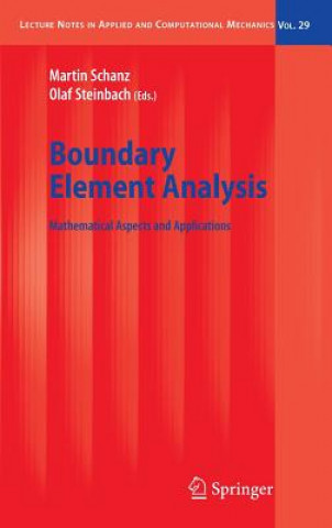 Könyv Boundary Element Analysis Martin Schanz