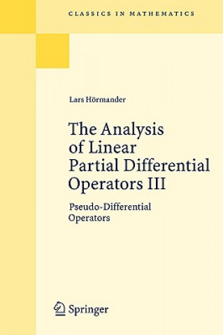 Carte Analysis of Linear Partial Differential Operators III Lars Hörmander