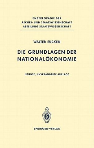 Carte Die Grundlagen Der National konomie Walter Eucken