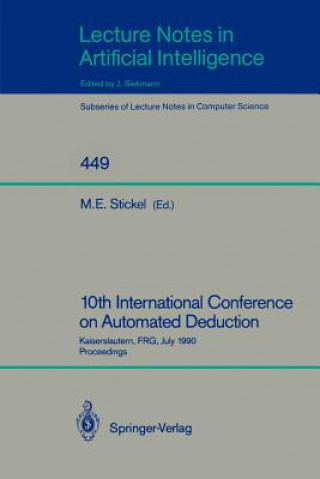 Könyv 10th International Conference on Automated Deduction Mark E. Stickel