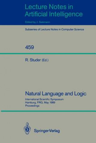 Książka Natural Language and Logic Rudi Studer