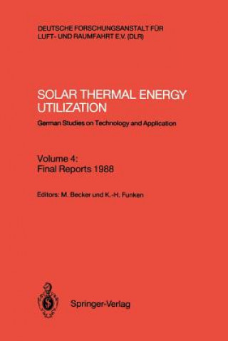 Buch Solar Thermal Energy Utilization Manfred Becker