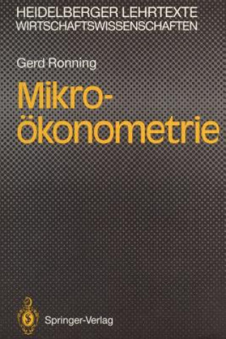 Buch Mikrookonometrie Gerd Ronning