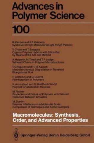 Buch Macromolecules: Synthesis, Order and Advanced Properties K.A. Armitstead