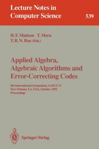 Book Applied Algebra, Algebraic Algorithms and Error-Correcting Codes Harold F. Mattson