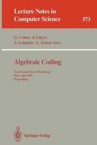 Książka Algebraic Coding Gerard Cohen