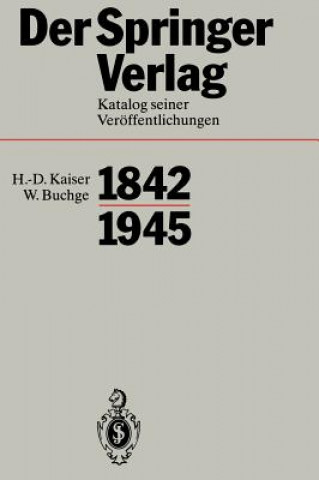 Kniha Springer-Verlag Heinz Sarkowski