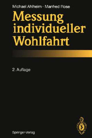 Könyv Messung Individueller Wohlfahrt Michael Ahlheim