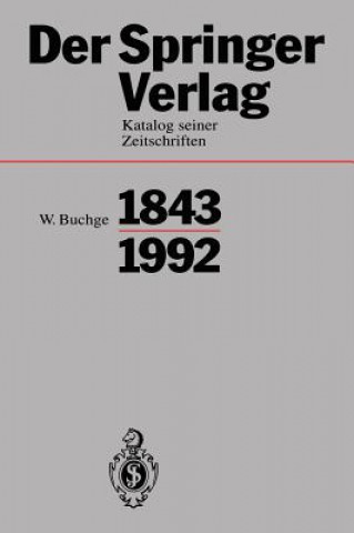 Carte Der Springer-Verlag Wilhelm Buchge