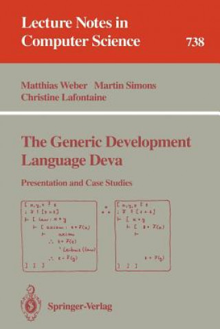 Carte The Generic Development Language Deva Matthias Weber