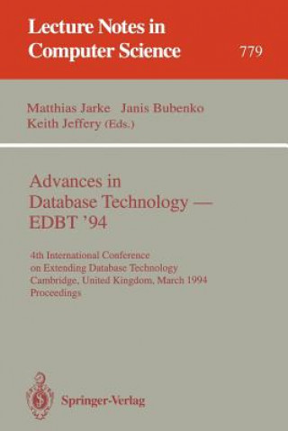Kniha Advances in Database Technology - EDBT '94 Matthias Jarke