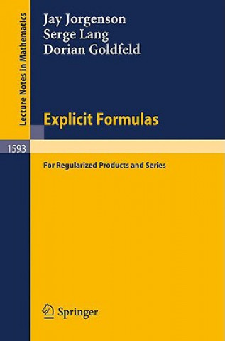 Kniha Explicit Formulas Jay Jorgenson