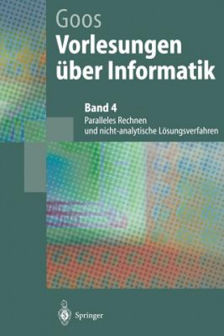 Kniha Paralleles Rechnen und nicht-analytische Lösungsverfahren Gerhard Goos