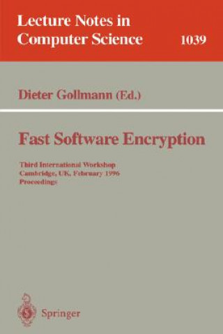 Knjiga Fast Software Encryption Dieter Gollmann