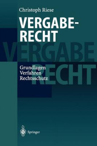 Knjiga Vergaberecht Christoph Riese