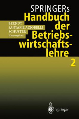 Carte Springers Handbuch Der Betriebswirtschaftslehre 2 Ralph Berndt
