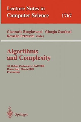 Könyv Algorithms and Complexity Giancarlo Bongiovanni