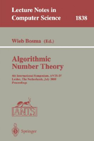 Könyv Algorithmic Number Theory Wieb Bosma